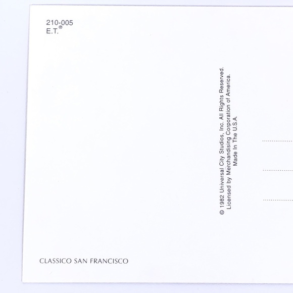 Vintage Universal City Studios ET Post Card San Francisco - Picture 4 of 4